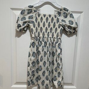 Crewcuts Blue Floral Puff Sleeve Dress